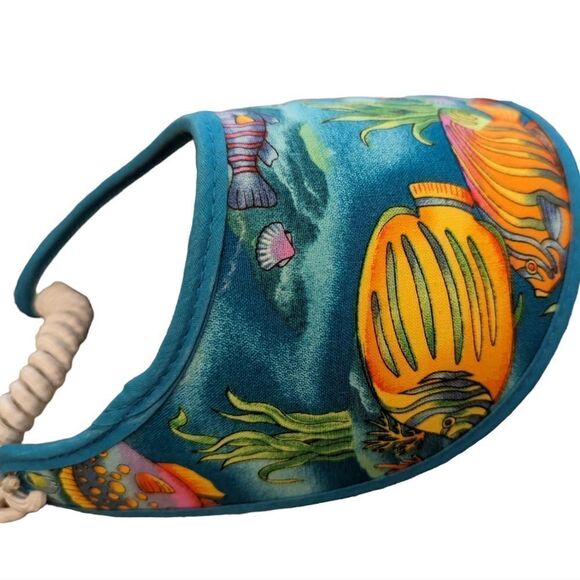 Vintage rainbow fish visor hat youth - Picture 2 of 6